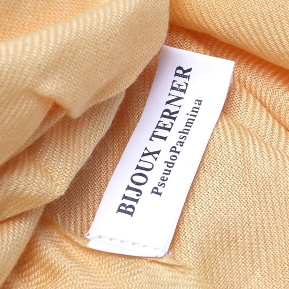 Bijoux Terner Scarf Pashmina Style Wrap Yellow Tassel Casual Shawl - Picture 2 of 4
